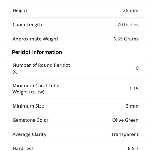 Genuine Peridot Necklace - Picture 4 of 6